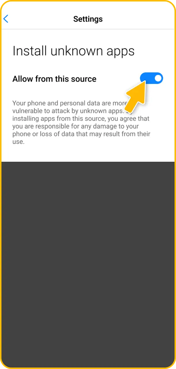 Allow third-party installs in your settings to set up Melbet Aviator.