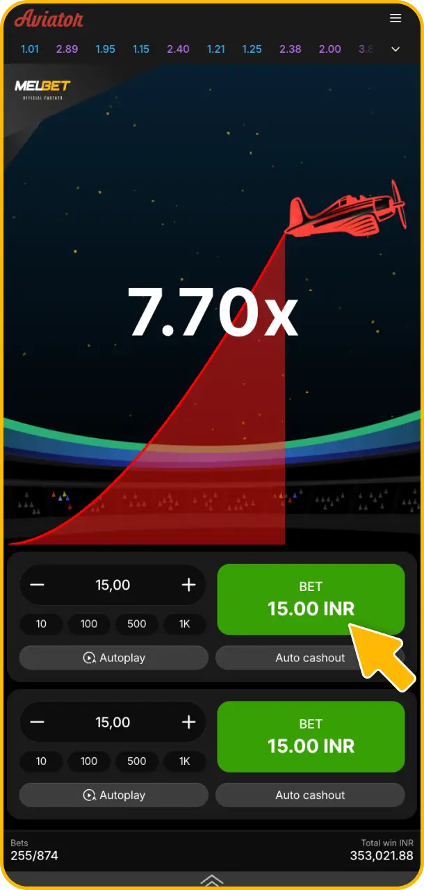 Place your bet and cash out before the plane flies away.