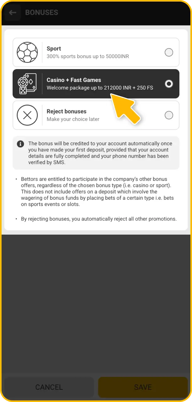 Claim your welcome bonus to get extra funds for Melbet Aviator.