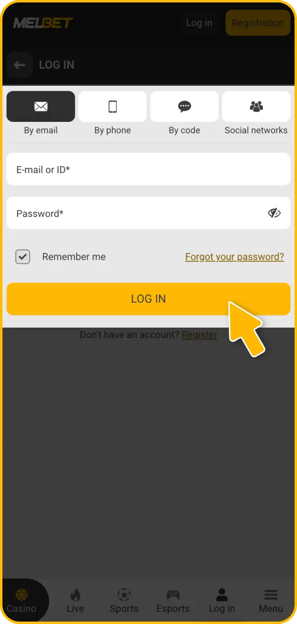 Log in with your new password to restore full access to your Melbet login profile.