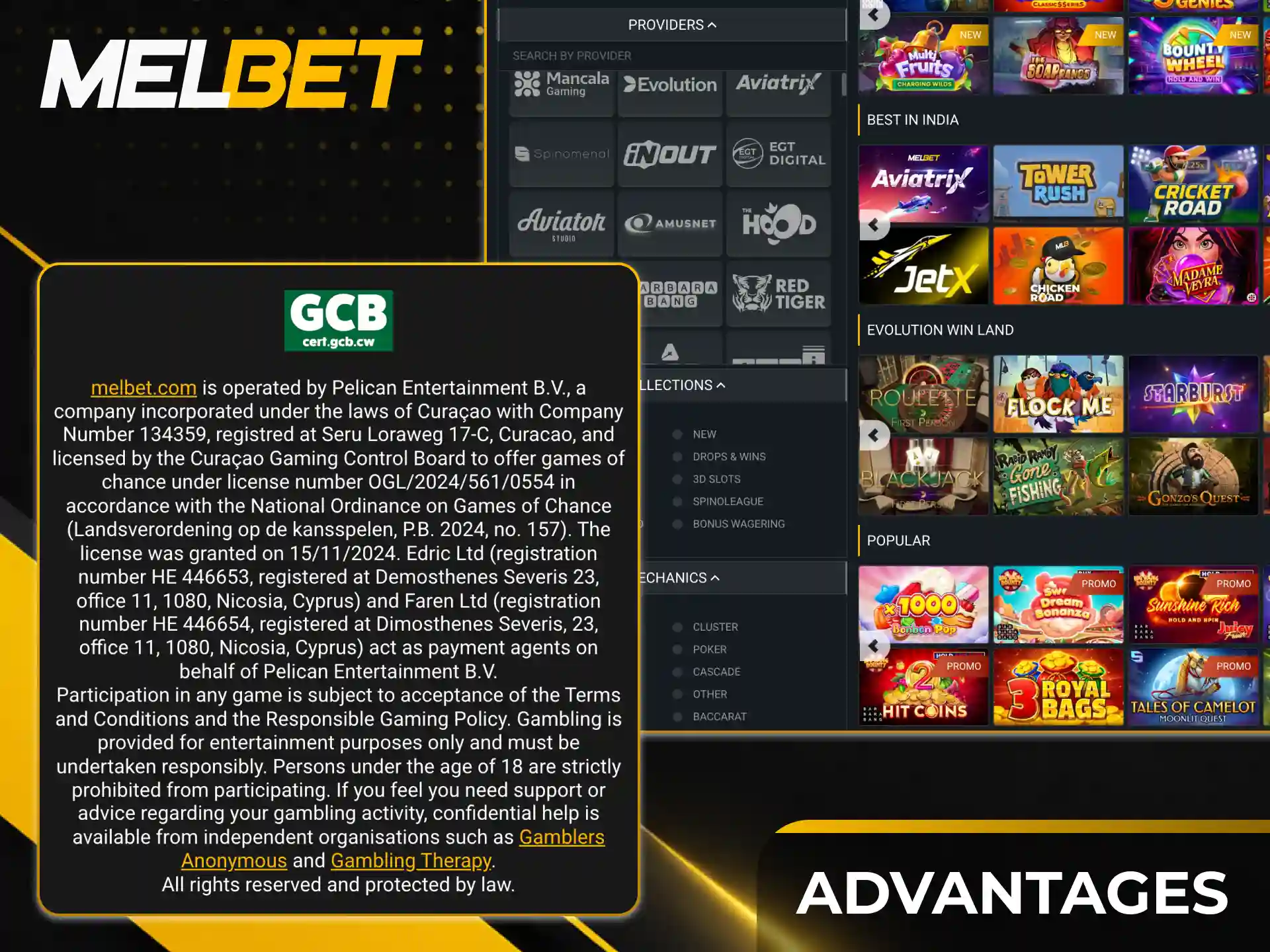 Explore the main advantages of playing at Melbet for Indian users.