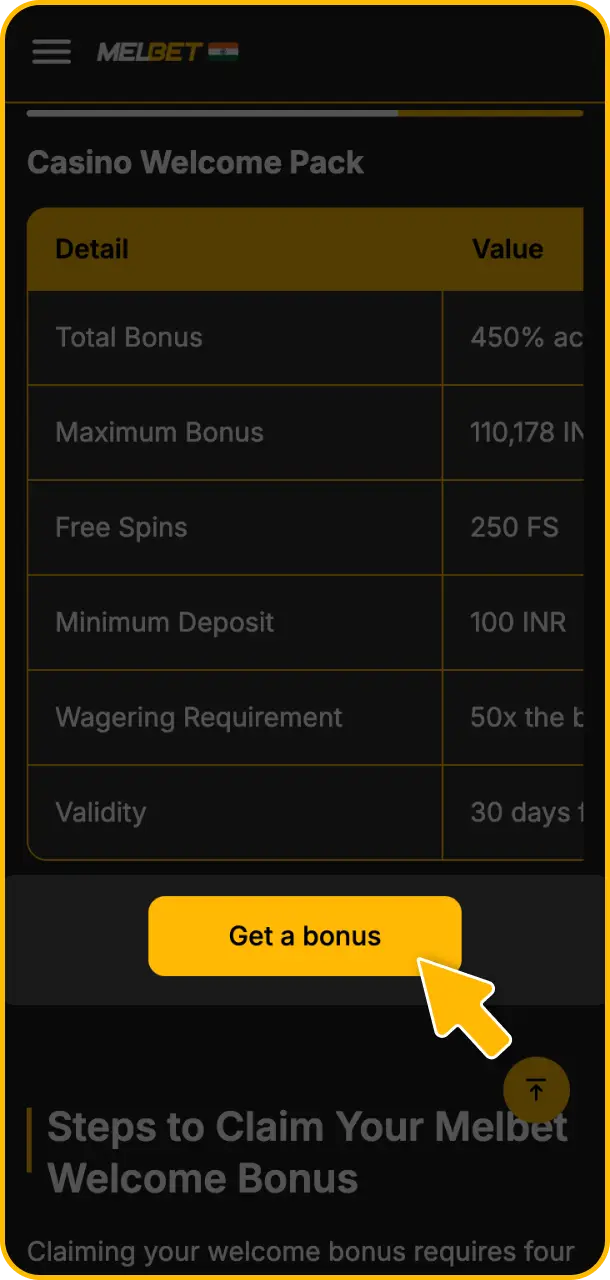 Register your account on the official platform to start the Melbet register process.